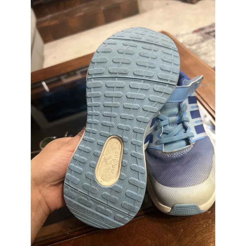 Adidas Cloudfoam Sneakers Kids Size 13 Blue Hook and Loop Athletic Running Shoes